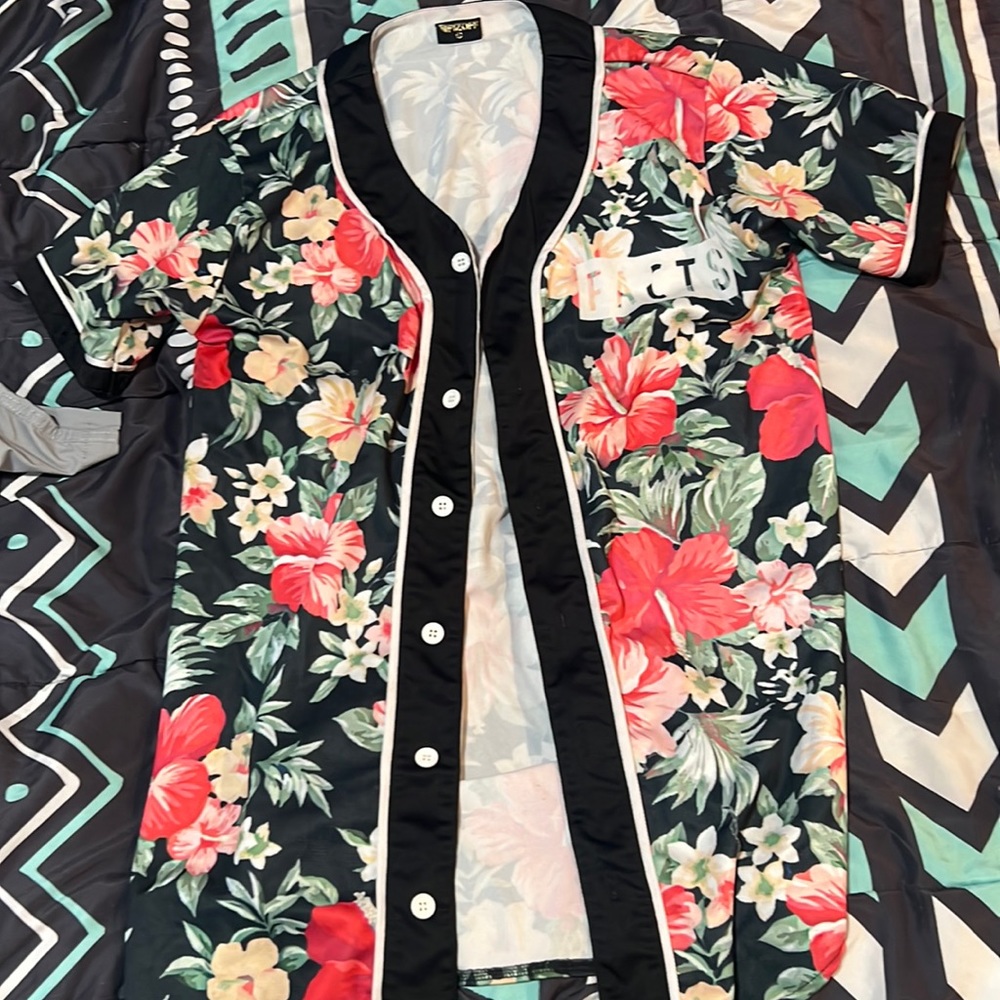 Floral button up shirt